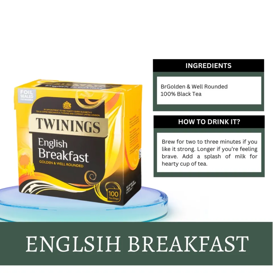 Twinings Extra Strong English Breakfast Tea Bags 80s