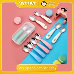 TGM Stainless Toddler Spoon & Fork Set with Silicone Handle – JZ Mommy &  Baby Essentials (JZMBE)