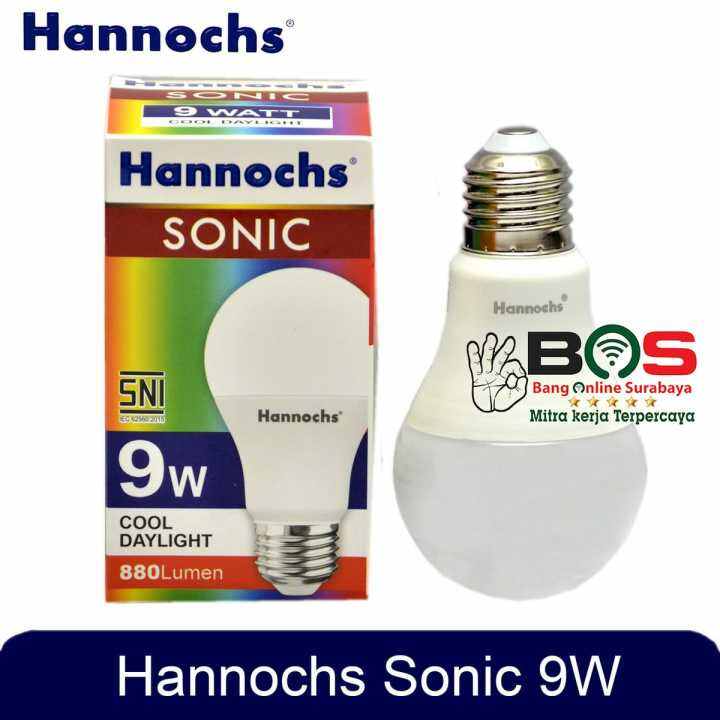 Lampu Hannochs Lampu Bohlam LED Sonic 9 Watt Cahaya Putih | Lazada ...