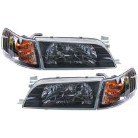 Promotion ไฟหน้า ไฟหน้าเพชร ไฟหน้าแต่ง TOYOTA COROLLA AE100 AE101 AE102 โคมดำ (1 คู่ )ราคาดี ไฟ หน้า led ไฟ หน้า รถยนต์ ไฟ หน้า โปรเจคเตอร์ ไฟ หรี่