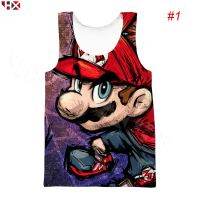 HX Super Mario Odyssey เกมการ์ตูนน่ารัก3D พิมพ์ผู้หญิงผู้ชายฤดูร้อนเสื้อกล้าม Casual Vest