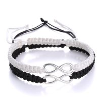 2 pcs New Retro Infinity Handmade Bracelet Set Friendship Bracelet Set Love Couples Bracelets &amp; Bangles Set Infinity Jewelry Charms and Charm Bracelet