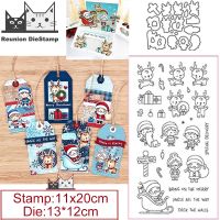 2021 Christmas Piggy In Winter Pig Clear Stamps and Dies Scrapbooking New Arrival 2021 Christmas Metal Dies Cutters Cutting Dies