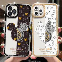 Cute Bear Case Compatible for IPhone 14 13 12 Pro X XR XS Max 14 6 6S 7 8 14 Plus 11 Pro Max Soft Casing Transparent TPU Phone Shockproof