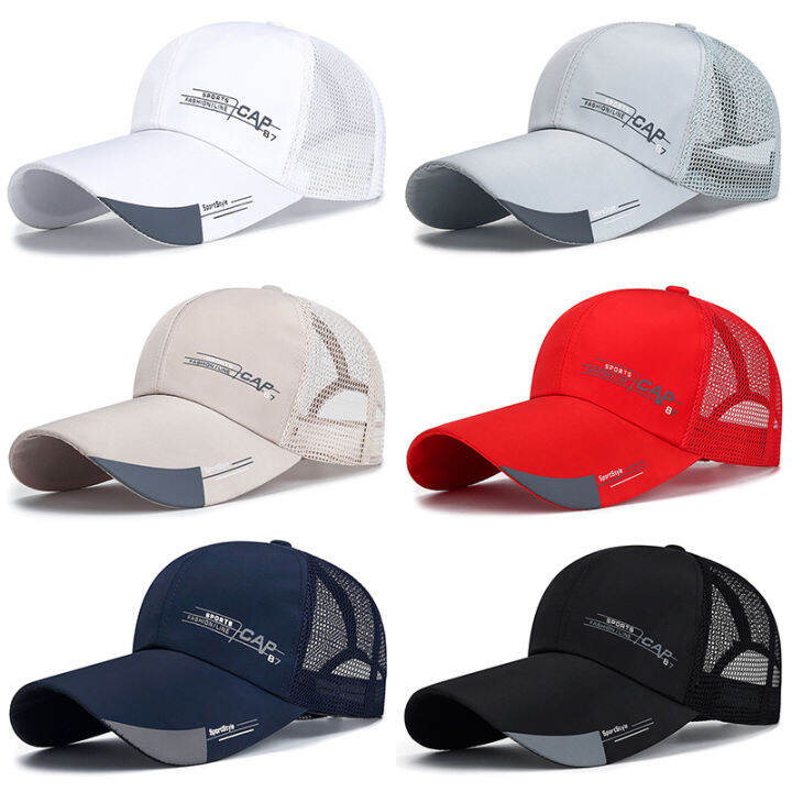 hot-new-sports-caps-outdoor-fashion-mesh-golf-cap-headwear-snapback-sun-visor-hat-headgear-baseball-cap-female-cap-long-brimhat-men