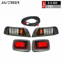 JayCreer ไฟหน้ารถมอเตอร์ไซค์แบบ LED รถเข็นสำหรับตีกอล์ฟและชุดไฟท้ายสำหรับ EZGO TXT 1996-2013