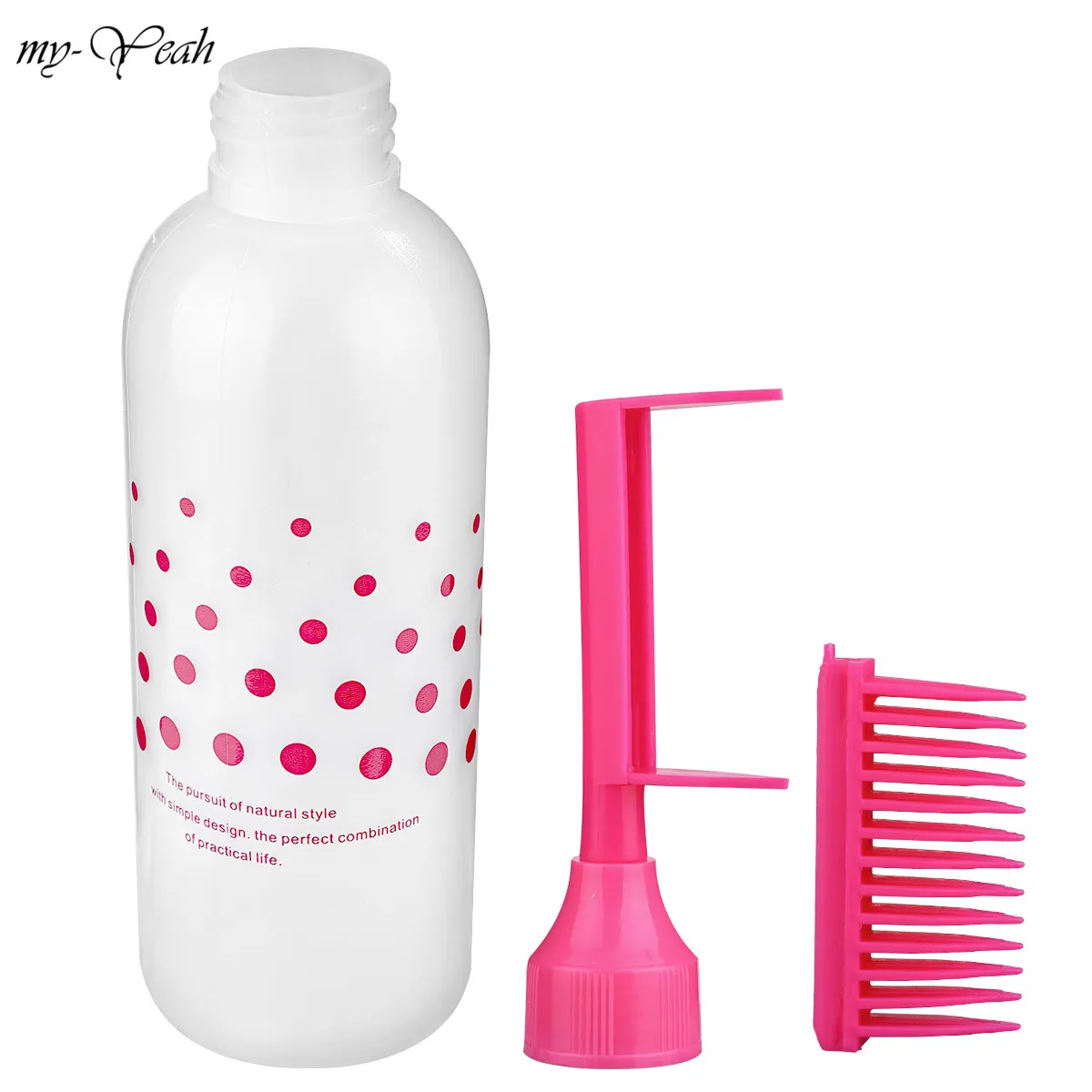 Plastic Hair Dye Refillable Bottle Empty Applicator Comb