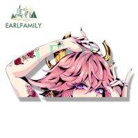 Earlfamily ชุดทั่วไป Yae Miko Fanart สติกเกอร์รถอะนิเมะ Genshin Impact Sketch Waifu Decal Jdm การ์ตูน Peek สติ๊กเกอร์กราฟฟิตี