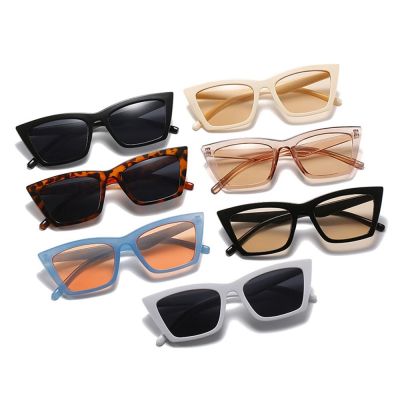 Retro Ins Popular UV400 Vintage Colorful Square Sun Glasses Fashion Sunglasses Shades Female Eyewear
