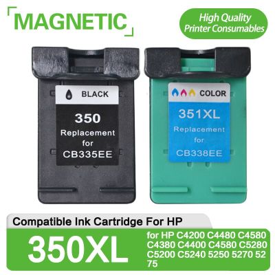2pcs Magnetic Compatible Ink Cartridge For HP350 351 for HP C4200 C4480 C4580 C4380 C4400 C4580 C5280 C5200 C5240 5250 5270 5275 Ink Cartridges