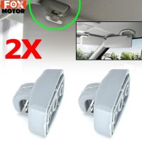 2pc Grey Front Sun Visor Hook Clips Bracket For SKODA Fabia 6Y Octavia A4 A5 1U 1Z Superb B5 3U 3B0857561B 3B0857563  Gauges