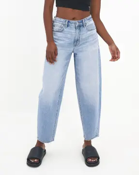 Stylistic Mr. Lee Ladies Basic Denim Mom Jeans Balloon Fitting for Wom