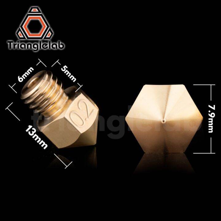 trianglelab-หัวฉีด-mk8ทองเหลืองคุณภาพสูงสำหรับเครื่องพิมพ์3d-หัวร้อน1-75มม-ไส้หลอดเจ-cr10บล็อกป้องกันความร้อน-ender3ร้อนปลาย-m6