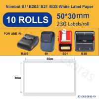 10 Rolls Original Niimbot B21 B1 B3S Thermal Label Printer Paper Adhesive Sticker Barcode QR Code Paper Indoor / Outdoor Papeles Fax Paper Rolls