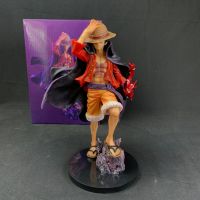 25Cm หนึ่งชิ้น Monkey D Luffy จักรพรรดิทั้งสี่ภาพอนิเมะรูปปั้นแกะสลักฟิกเกอร์สะสมพีวีซีแบบ Diy ของขวัญโมเดล