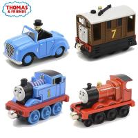 ยานพาหนะของเล่นรถไฟแม่เหล็กรถยนต์โมเดลของเล่น1:43 Thomas And Friends ของขวัญคริสต์มาสสำหรับเด็กของเล่นโมเดล Emily Toby Lady