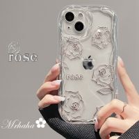 Mrhaha เคสสีครีมสำหรับ Realme C53 C55 C17 C15 C11 5 5 5S 5i 6i 8i C33ป้องกันซิลิโคน C20 C31 C30 C25Y C25 C21Y C25s C12แฟชั่นที่เรียบง่ายดอกไม้สีเงินฝาครอบโซ่สวยงาม?คลังสินค้าพร้อม