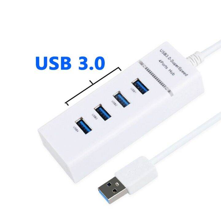 สายฮับ-usb-3-0-4พอร์ตขยายอะแดปเตอร์-usb-สำหรับโน็คบุคตั้งโต๊ะอุปกรณ์เสริมสำหรับ-pc-คอมพิวเตอร์ตัวแยก-usb-feona