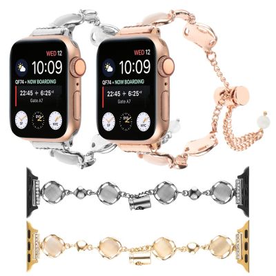 Metal Band For Apple Watch Strap 44mm 41mm 40mm 49mm 45mm 38mm 42mm Women Bracelet For iWatch Series 8 7 SE 6 5 4 3 Ultra Correa Straps