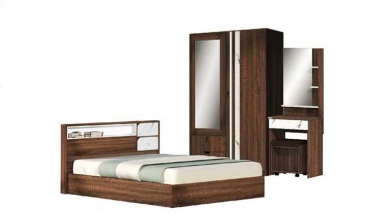 ชุดห้องนอน-paris-5-6-ฟุต-model-paris-set-ดีไซน์สวยหรู-สไตล์ยุโรป-ประกอบด้วย-เตียง-ตู้เสื้อผ้า-โต๊ะแป้ง-แข็งแรงทนทาน