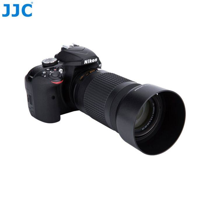 กล้อง-jjc-ฮูดสำหรับ-nikon-af-p-dx-nikkor-70-300mm-f-4-5-6-3g-ed-vrv-af-p-dx-nikkor-70-300mm-f-4-5-6-3g-ed-แทนที่-hb-77