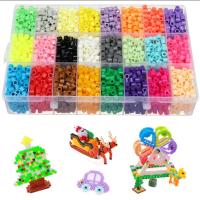 24 Colors 5000pcs Perler Beads Ironing Beads 5mm Hama Beads Fuse Beads Tweezers Pegboard Jigsaw Puzzle Diy Crafts Toys GYH
