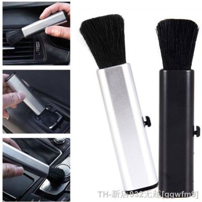 hot【DT】✑✳  Car retractable cleaning brush Air Conditioner Computer telescopic keyboard plastic handle wool