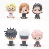 หุ่นฟิกเกอร์การ์ตูนอนิเมะ Itadori Yuji Pvc ตุ๊กตาขยับแขนขาได้6ชิ้น/เซ็ตโมเดลของเล่น Kugisaki Nobara Gojo Satoru