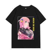 Anime Bocchi The Rock Print T Shirt Hitori Gotoh Oversized T-Shirts Harajuku Casual Loose Couples Short Sleeve Tees Streetwear S-4XL-5XL-6XL