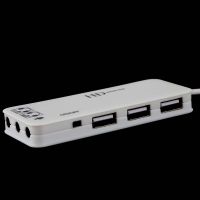 3 Port Usb 2.0 Hub External 7.1Ch Sound Card Headset Microphone Adapter For Pc