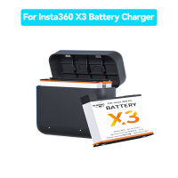 Fast Battery Charger Hub สำหรับ Insta360 X3 Quick Portable 2 Channel Battery Charging Storage Station With USB Type C Cable