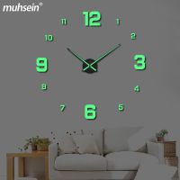 ZZOOI Muhsein Luminous Wall Clock Home Decor Mute Clock Large Size DIY Wall Sticker Clock Numerals Quartz Watch For Gift Free Shipping