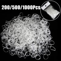 200/500/1000Pcs Transparent Rubber Bands Rope / Colorful Black Elastic Ponytail Hair Band for Girls Kids