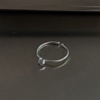 SissyJewelry // แหวนเงินแท้ รุ่น Single gem clear open ring