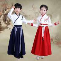 Girl Hanfu Ancient Style Cosplay Tang Dynasty Dance Folk Dress Traditional Chinese Costume Kids National Boys Festival Outfits