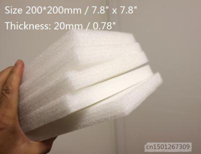 Thick 20mm Square White Cushion EPE Foam Sheet Board Low Density Polyethylene Size 200x200mm