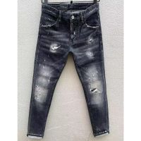 【CC】✚❏▽  Mens Street Moto Biker Jeans Hole Spray Paint Denim Pants 072