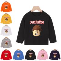 COD SDFGERTERT เสื้อยืดแขนยาวผ้าฝ้ายพิมพ์ลายการ์ตูน Roblox สําหรับเด็ก 8 สี