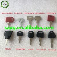 10PCS Ignition Key for Caterpillar Komastu Bobcat John Deere Takeuchi JCB Volvo Excavator Forklift and Tractor