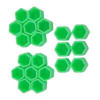 KAKA สีเขียว 20 ชิ้น 19 มิลลิเมตรซิลิโคน Hollow Hexagonal ดุมล้อฝาครอบเกลียวรถ