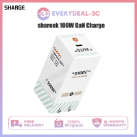 Shargeek/shargeek 100W เครื่องชาร์จแกลเลียมไนไตรด์อุปกรณ์ชาร์จโทรศัพท์ในรถยนต์กันทำงานร่วมกับ PD65W