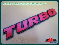 "TURBO" LOGO EMBLEM with for D-MAX VIGO BT50 NAVARA PLATE "RED" STICKER DECAL size 17x1.5 cm. (1 SET) // โลโก้ TURBO สีแดง พร้อมกาวติด สินค้าคุณภาพดี