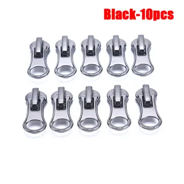 10Pcs Zipper Pull-Tab Replacement, Metal Zipper Puller Zip