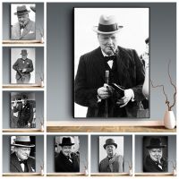 Classic Winston Churchill โปสเตอร์พิมพ์ Wall Art ภาพวาดผ้าใบภาพของขวัญ Room Home Decor