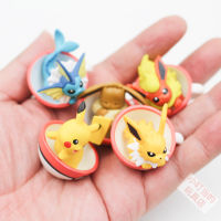 Pokemon Teacup Gashapon Pocket Monster Jolteon Vaporeon Flareon Eevee Pikachu รุ่นอะนิเมะตัวเลขรายการโปรดรวบรวมเครื่องประดับ