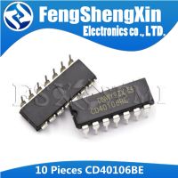 10ชิ้น/ล็อต Cd40106be Dip-14 Cd40106 Cmos Hex Schmitt ทริกเกอร์ Ic