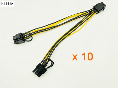 10PCS 6pin PCI Express to PCIe Dual 8pin Cable Motherboard Graphics Video Card PCI-e GPU VGA Splitter Hub Power Cable for Mining