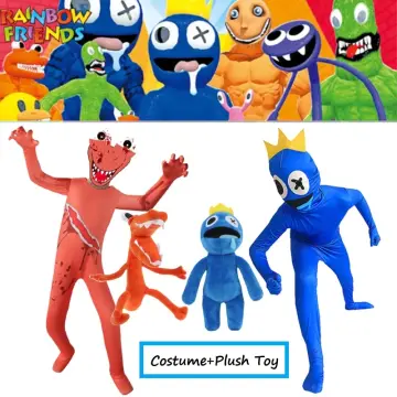 New Rainbow Friends Costume Kids Blue Cosplay Horror Games Halloween  Jumpsuit