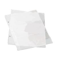 30 Pack Loose Leaf 3 Slots Clear Bill Holder Portable Bill Protector Bag Collection Book