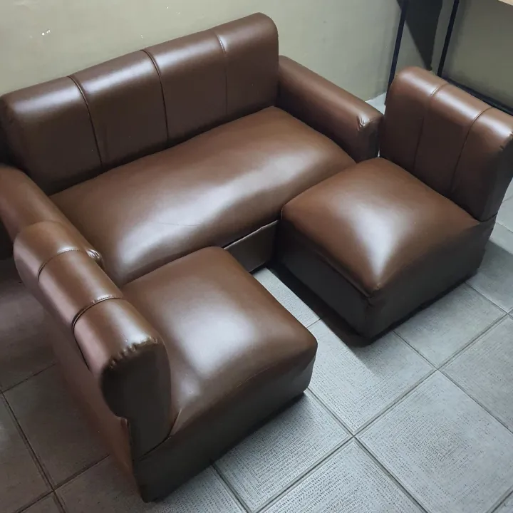 sala set brown leather Lazada PH